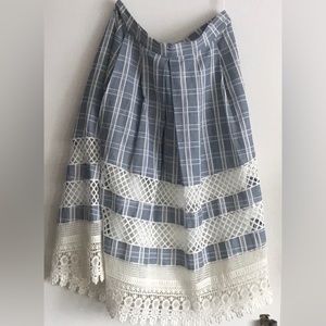 Ryu Blue and White Skirt Size M